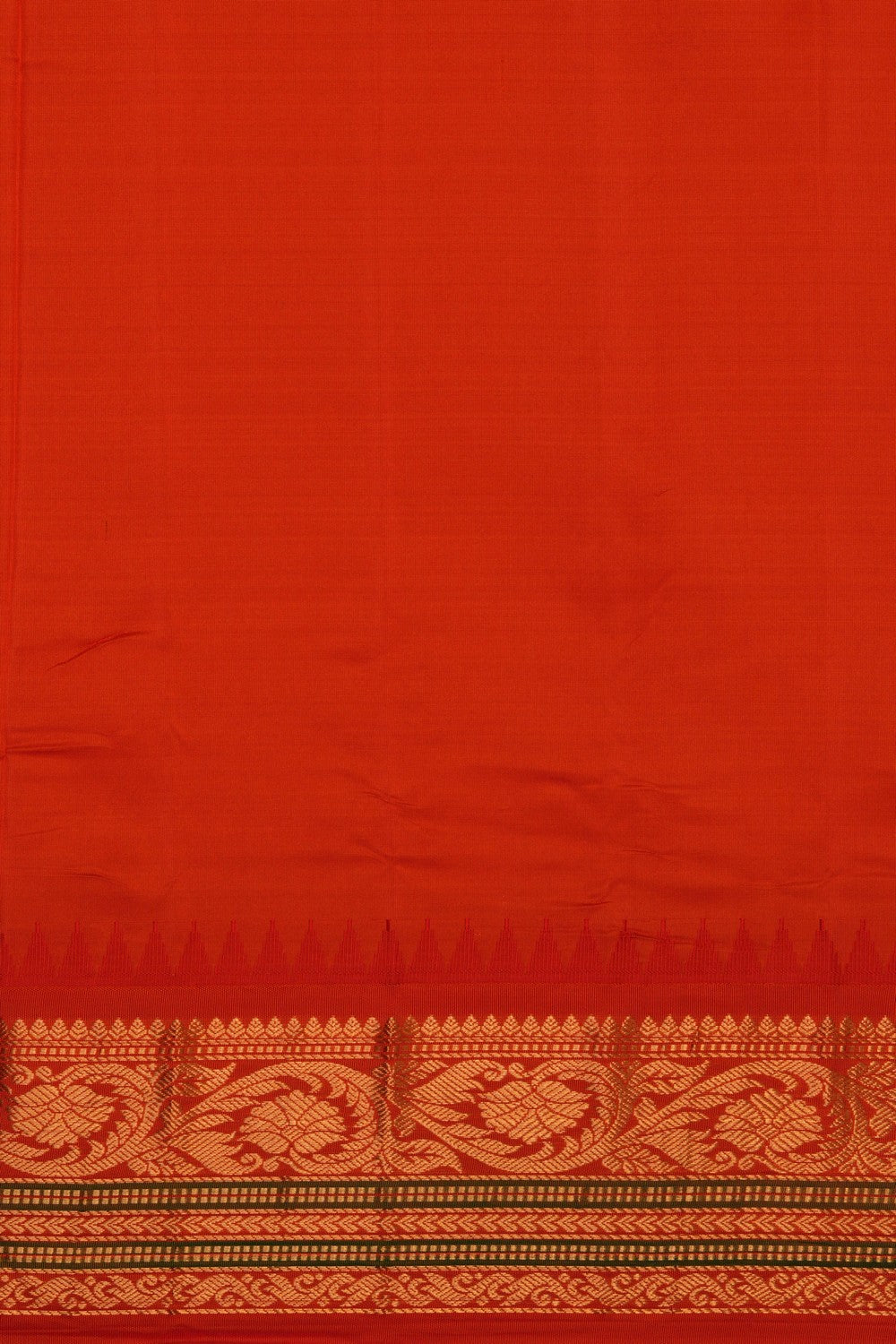 Image of Gadwal Silk Peacock Blue Saree